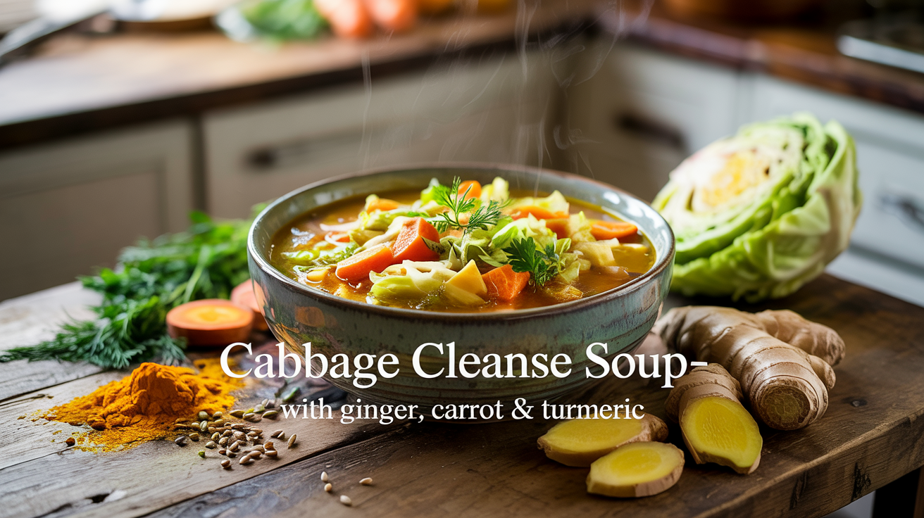 Cabbage Cleanse Soup with Ginger, Carrot & Turmeric: A Gut-Soothing Reset You’ll Crave