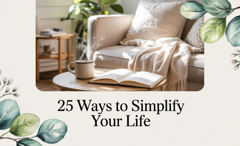 25 Practical Ways to Simplify Your Life and Embrace More Peace