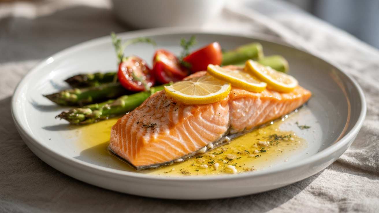 Baked Lemon Garlic Butter Salmon: A Flavorful & Healthy Dinner
